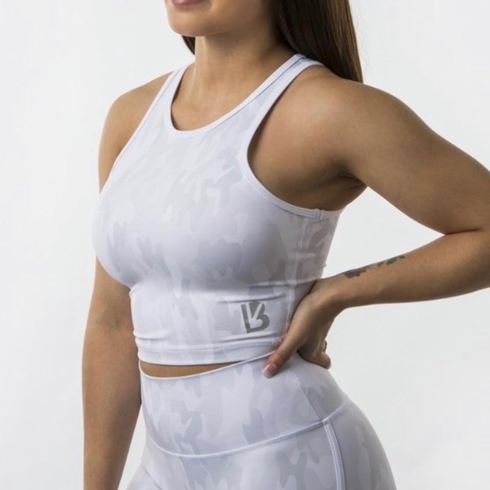 Buff bunny Snow Camo crop Top